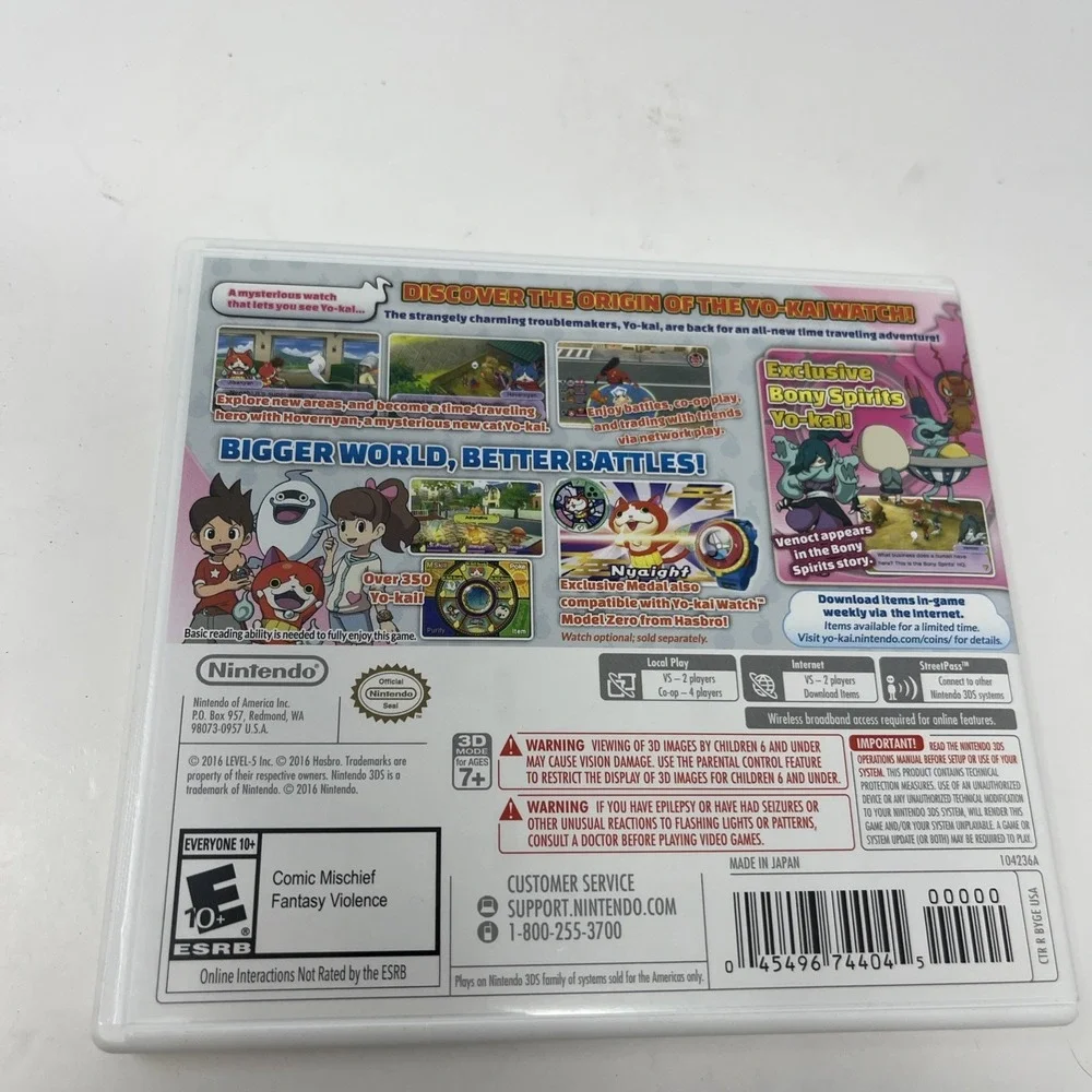 YO-KAI WATCH 2: Bony Spirits (Nintendo 3DS, 2016) Case ONLY (NO GAME)